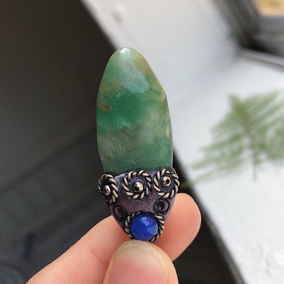 ☽Gypsy Aventurine Crystal Pendant Necklace☾ - Picture 4 of 5